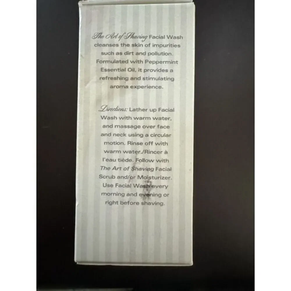 Men's Peppermint Face Wash By The Art of Shaving Large 4 oz.  w/ Essential Oil‎